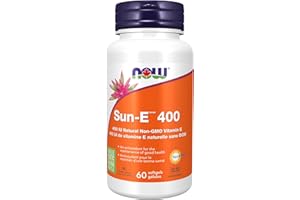 NOW Supplements, Sun-E 400 IU with d-alpha Tocopherol from Non-GMO Sunflower Oil, 60 Softgels