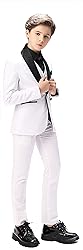 Boys Suits Tuxedo Slim Fit 3 Pcs Kids White Baptism