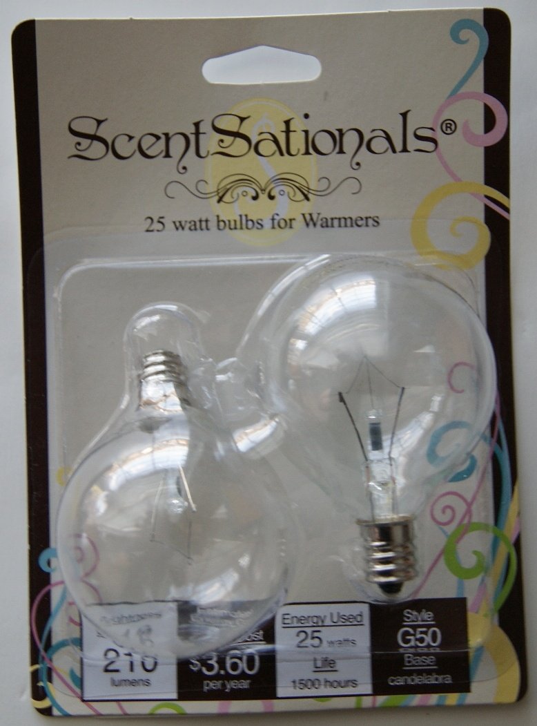 ScentSationals 25 Watt Full Size Warmer Replacement Bulb (2 Bulb Pack)