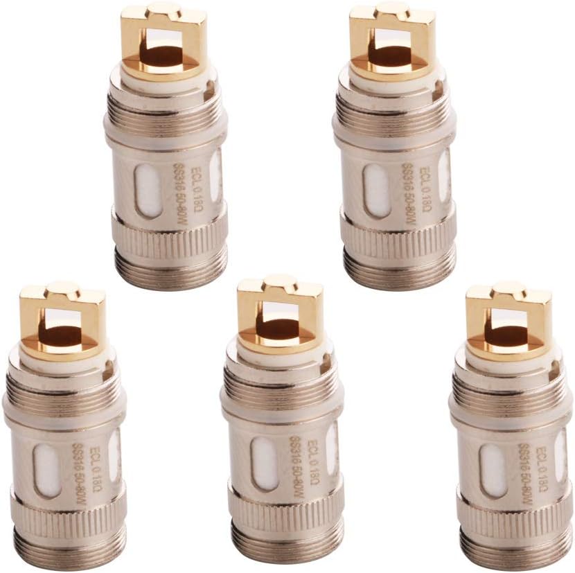 CESFONJER EC Coils, EC Replacement Atomizer Heads Vaporizer Coils, Mini Air 2 Coils Atomizer Head, for IJUST 2, IJUST S, istick pico 75W. (0.18ohm 5 Pcs)