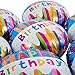 ZOOYOO Happy Birthday Balloons Round Blue Sparkle Foil Mylar Balloons-20Pcs 18inch