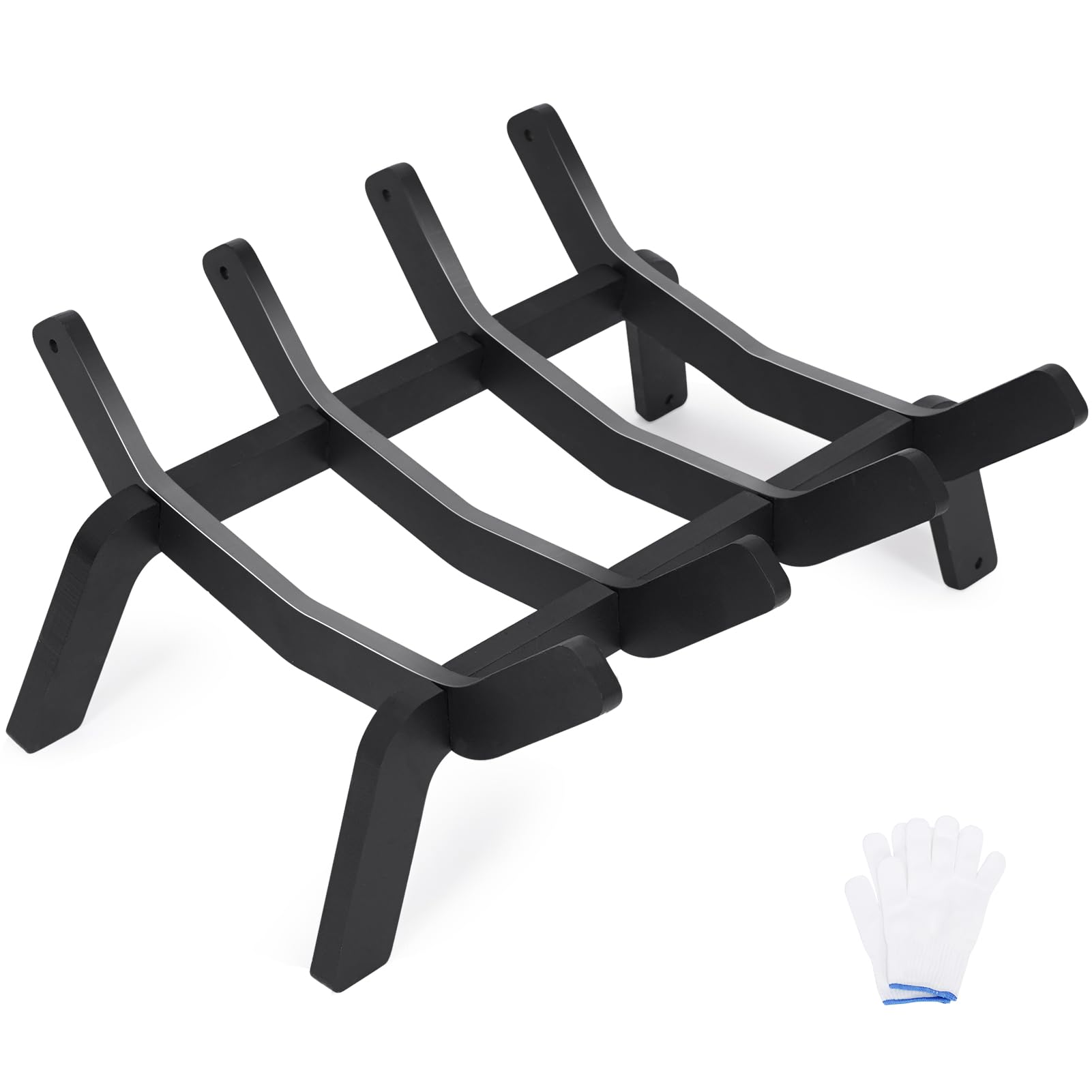 Photo 1 of 1MORE Fireplace Grates 14 Inch - Heavy Duty Steel Fireplace Rack | Fireplace Log Holder for Indoor | Small Fire Place Grate| Fireplace Racks for Inside Fireplace| Firewood Grate| Wood Stove Grate