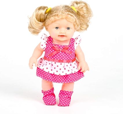 Baybee Landy Cute Looking Doll Stuffed Soft Plush Toy for Kids Stuffed Toys 10 Inch Baby Doll ( Pink )