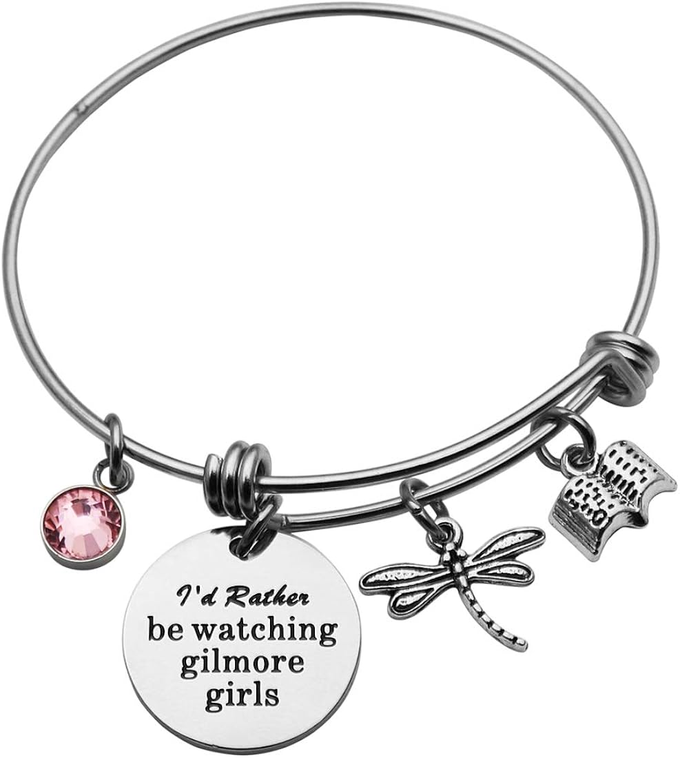 Amazon Com Eilygen Gilmore Girls Jewelry I D Rather Be Watching Gilmore Girls Bracelet Bangle Gilmore Girls Inspired Gift Sister Gift Jewelry