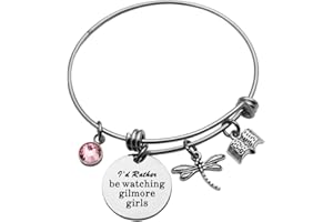 Eilygen Gilmore Gi Jewelry I’d Rather Be Watching Gilmore Gi Bracelet Bangle Gilmore Gi Inspired Gift Sister Gift