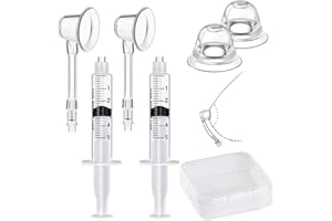 Gipizi Inverted Nipple Corrector Puller 2 PC Nipple Aspirator Corrector Women Nipple Suckers for Flat Nipples