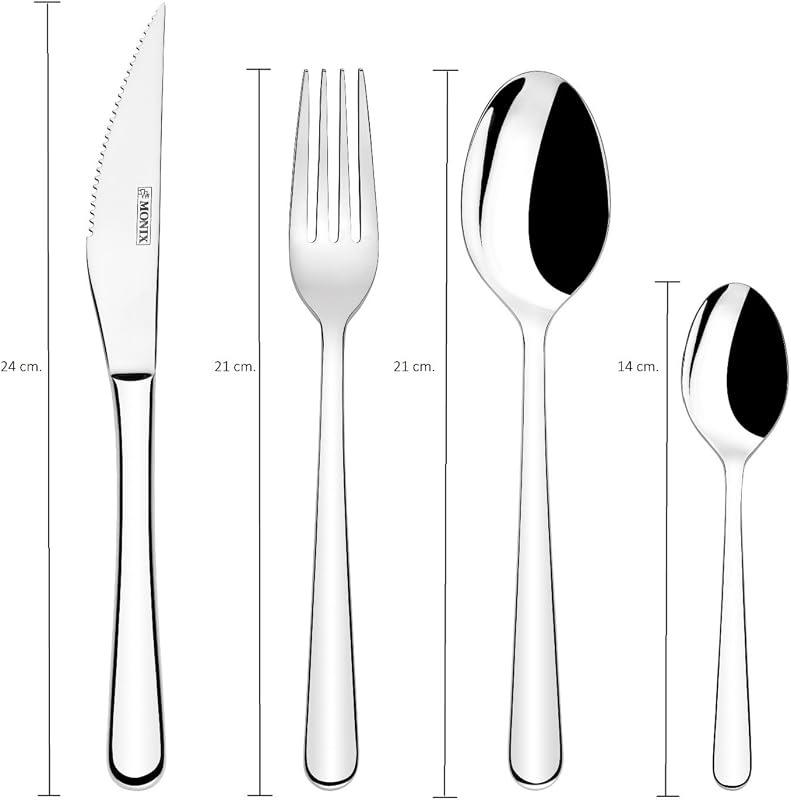 Pisa | Set de cubiertos de 24 piezas con cuchillo chuletero