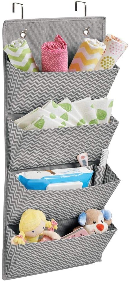 mDesign colgador ropa - Organizador armarios con 4 bolsillos de