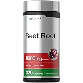 Horb&auml;ach Beet Root Powder Capsules | 320 Pills | High Potency Herbal Extract Supplement | Non-GMO, Gluten Free Formula