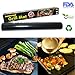 Explore Land BBQ Grill Mat - For Grilling and Baking - 100% Non Stick Oven Liner - 50% Thicker Heavy Duty - (Set of 2) - Reusable and Dishwasher Safe 15.75 x 13 Inches - 7 Year Warrenty