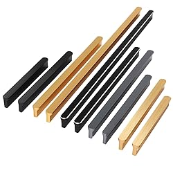 Shozafia 5 Pack Gold Cabinet Pulls - Brushed Brass