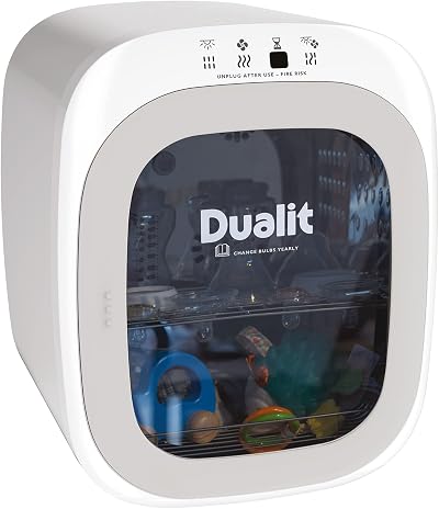 Dualit UV Steriliser White Grey BPA Free Multi-Functional Six Bottle Capacity