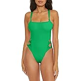 BECCA Womens Baja Mar Bandeau One Piece Swimsuit, Scoop Neck, Bathing Suits for Women