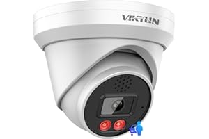 VIKYLIN 6MP IP PoE Camera Compatible with Hikvision, Outdoor Security PoE Camera with Motion Detection 2.0, Tripwire, Area De