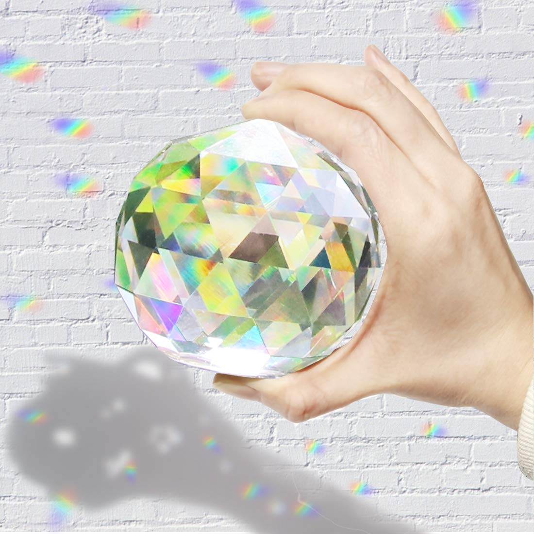 Photo 1 of Clear Crystal Ball Prism Window Rainbow Maker Window Prisms Suncatcher for Feng Shui, (100mm/3.94inch)