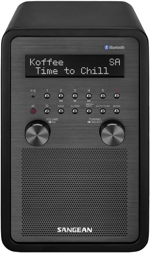 Sangean DDR-60 Bluetooth DAB+ FM-RDS Radio Stereo Speaker Matt Black