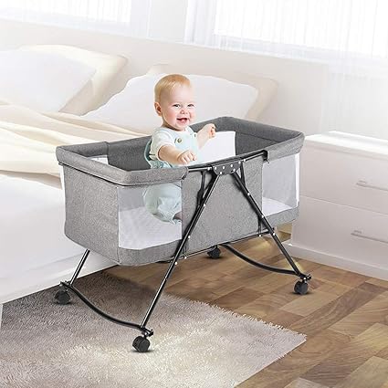 Turefans Lit Bebe Lit Parapluie Lits De Voyage Pliable Avec Moustiquaire Et Matelas Charge Maximale 60 Kg 92 65 106 Cm Amazon Fr Cuisine Maison