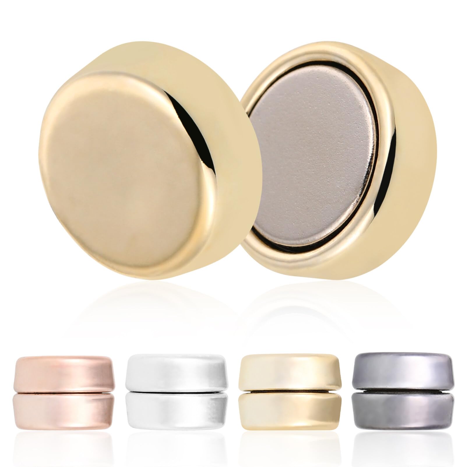 VILLCASE Hijab Magnetic Pins, Pinless Strong Hijab Pins, Scarf Magnets Clasp, Colorful Scarf Buttons or Women Hijabs Scarves Clothes, 4pcs