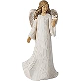 Guardian Angel Figurines - Hand Painted Angel with Peace Dove Figure Home Table Decor, Guardian Angel Gifts for Women, Thanksgiving, Christmas or Valentine’s Day
