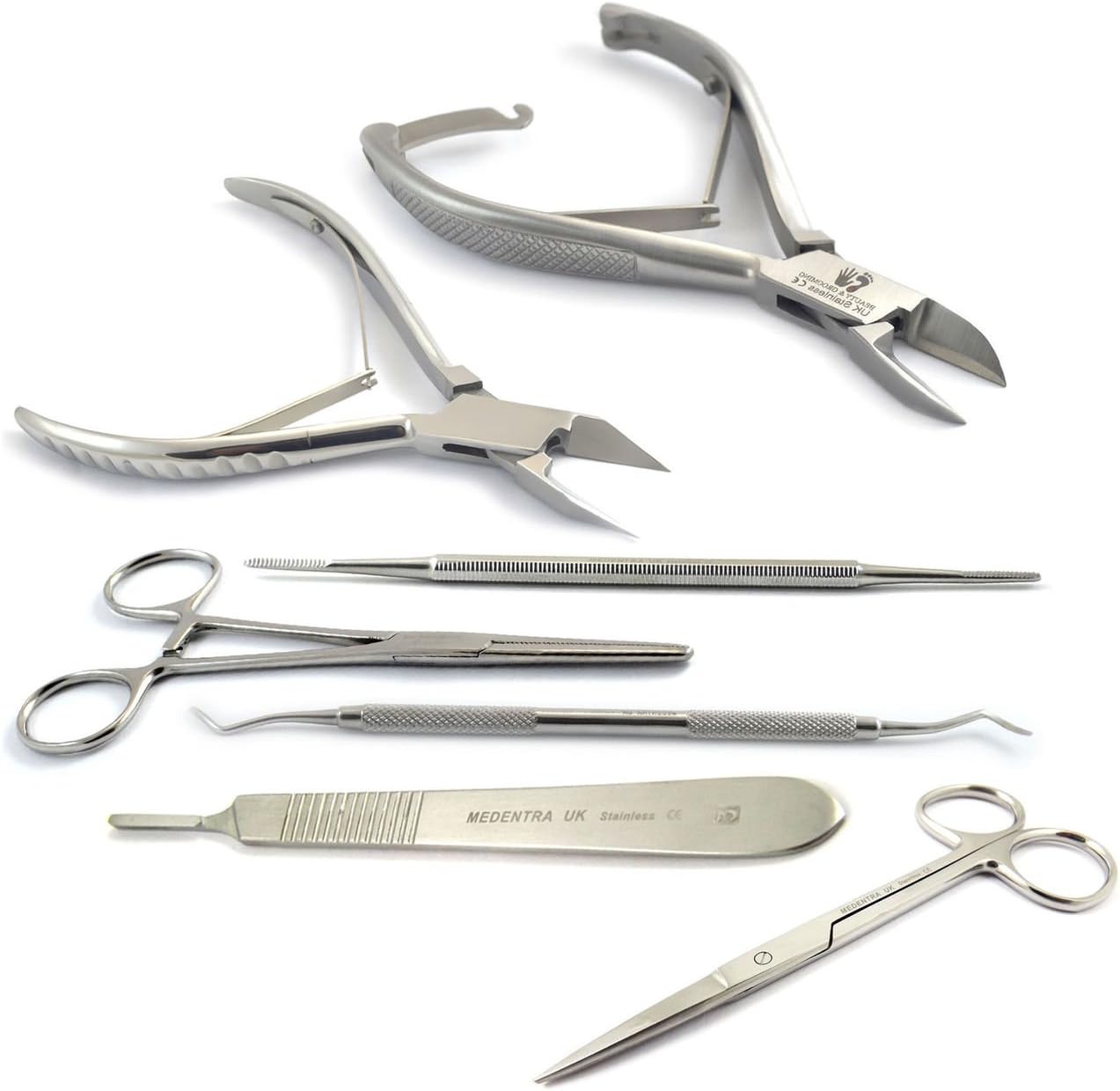 INSGB Chiropody Podiatry Supplies Tools Kit For Thick Toenails Clippers