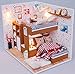 Flever Dollhouse Miniature DIY House Kit Creative Room With Furniture and Cover for Romantic Artwork Gift(Little Friends)