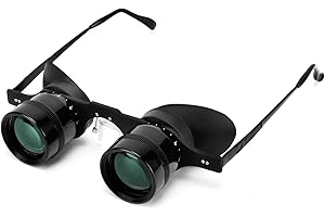 SENMONUS Professional Hands-Free Binocular Glasses for Fishing, Bird Watching, Sports, Concerts, Theater, Opera, TV, Sight Seeing, Hands-Free Opera Glasses for Adults (Green Film Optics)-Upgraded