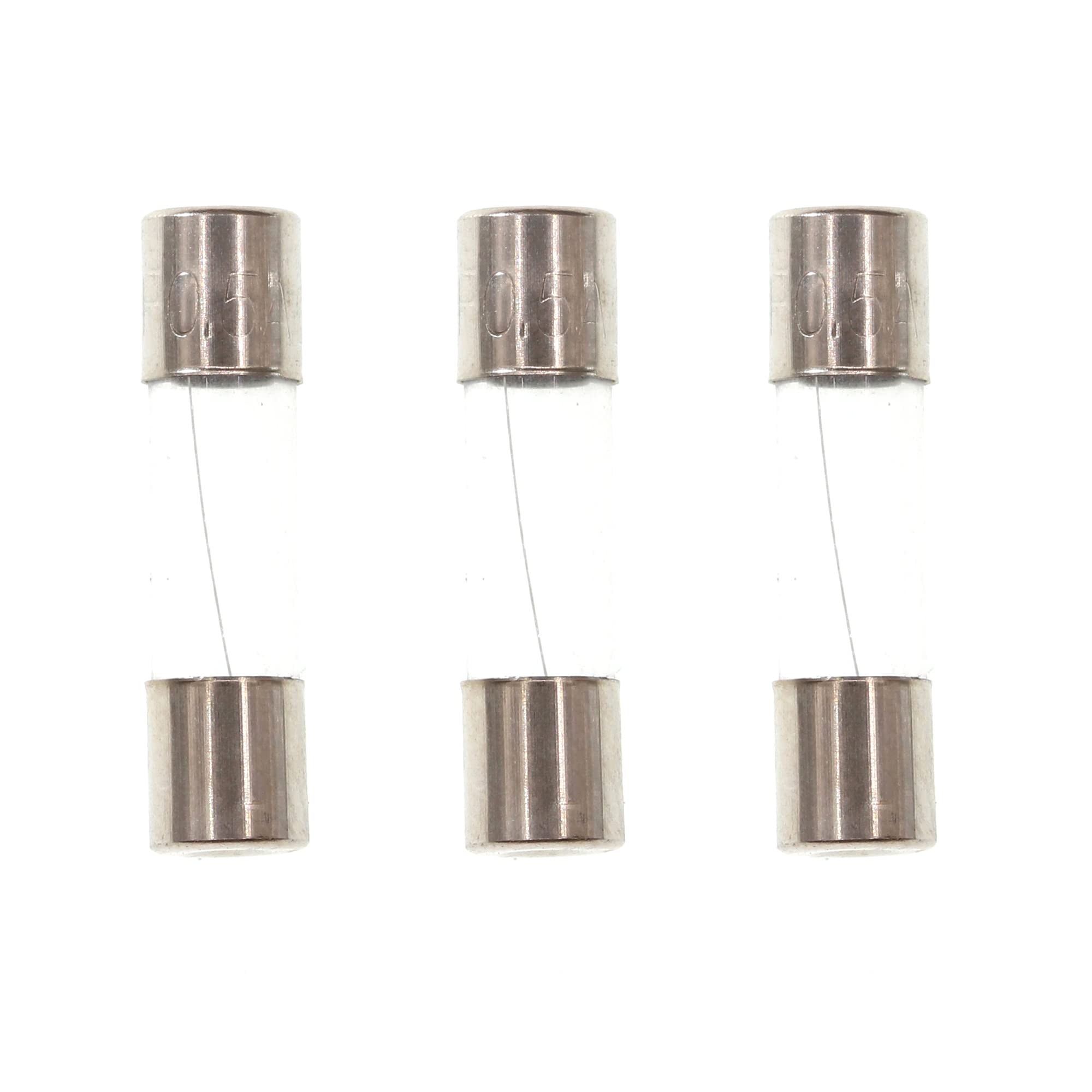 HUABAN 25 Pieces F0.5AL250V 0.5A 0.5 Amp 250V 5 * 20mm Fast-Blow Glass Fuse