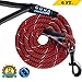 Dog Leash - GOMA Industries Reflective Chew Resistant Lead - 100% Nylon Indestructible Training leashes - for Medium Large and XL pups - Mountain Climbing Rope Made- Red