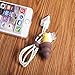 Fashion Products Poo Ice-Cream Shape 3-in-1 Silicone USB Cable Protective Charger Cover, Pack of 3
