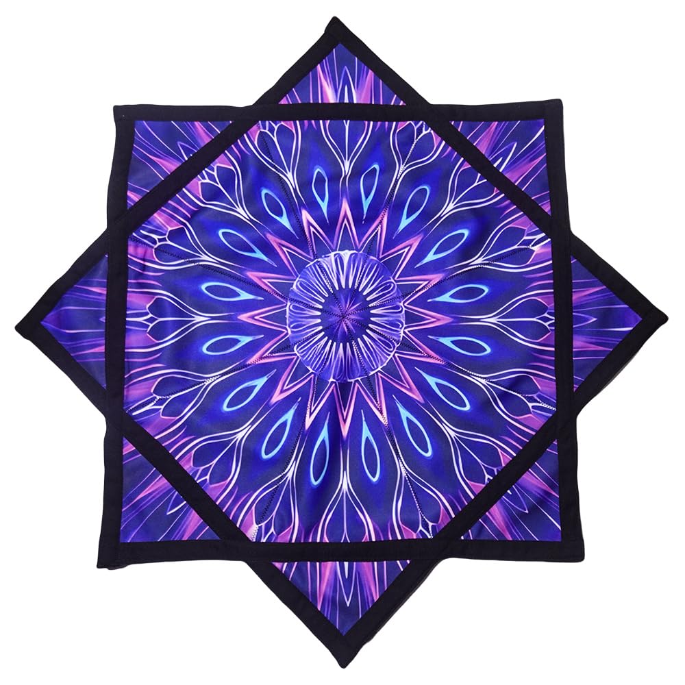 Photo 1 of BVCY Flowstar Beginners Flow Star Spinning Cloth Easy to Rotate Sided Print Juggling and Skill Toy Dapo Star Starry Blue&Pink (R02-style5)