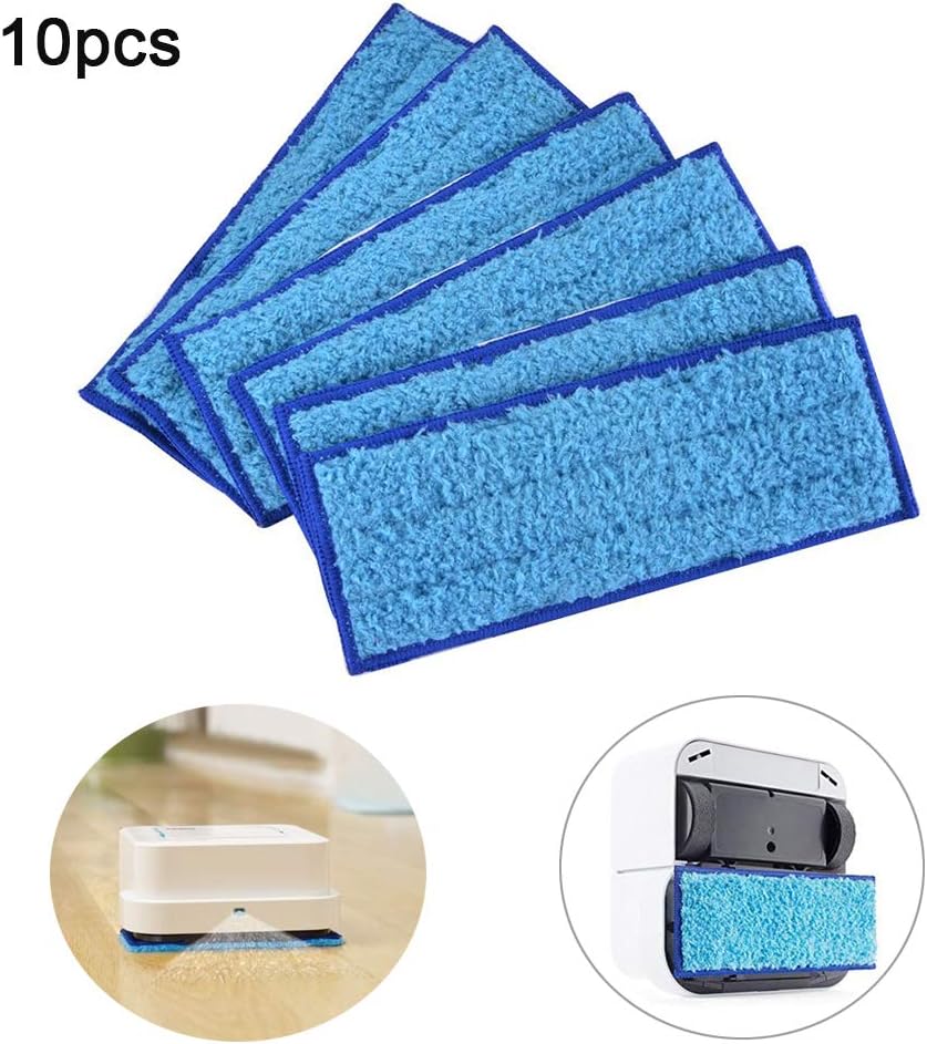 10 Pack Microfiber Washable Wet Mopping Pad, Reusable Wet Cloth Mopping Pads Replacement for iRobot Braava Jet 240/241