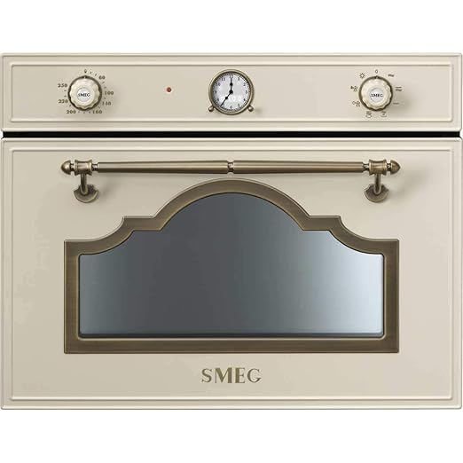 Smeg SF4750MPO - Microondas (1000 W, Beige, Giratorio, Analógica ...