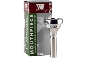 Denis Wick Classic Trombone Mouthpiece Silver Plated, 5880-4AL - Barrel Backbore for Balanced Tone & Smooth Response - Large Shank Fitting Trombone Accessory for Easy Articulation - 26 x 6.72 x 7.38mm
