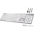 Adesso EasyTouch 730 - USB C Multi-OS Scissor Switch Keyboard with Copilot AI Hotkey, Type C Keyboard with Hub, Built-in USB-A/C Ports and 3.5mm Aux - Quiet, Slim Design AKB-730UW