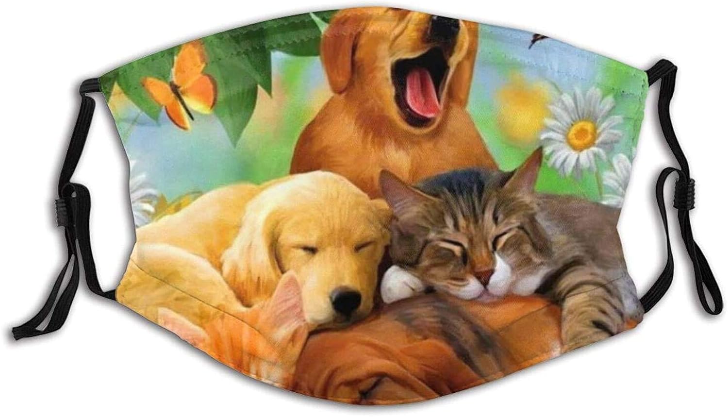 Sleeping Dogs Face Mask Personality Dog Dustproof Balaclavas Washable