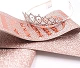 Leixi Queen Sash & Tiara Kit Rose Gold Birthday Gift Women 30th view 3