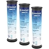 Pentair OMNIFilter TO1 Carbon Water Filter, 10-Inch, Standard Whole House Carbon Wrap Sediment and Taste &amp; Odor Replacement Filter Cartridge, 10" x 2.5", 5 Micron, Pack of 2