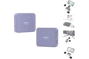 SHIMBOL TP Nano Wireless Video Transmission System Transmitter&Receiver for Phones and Cameras, 2000mAh Built-in Battery FHD Video 150m with 60ms Ultra-Low Latency (Purple)