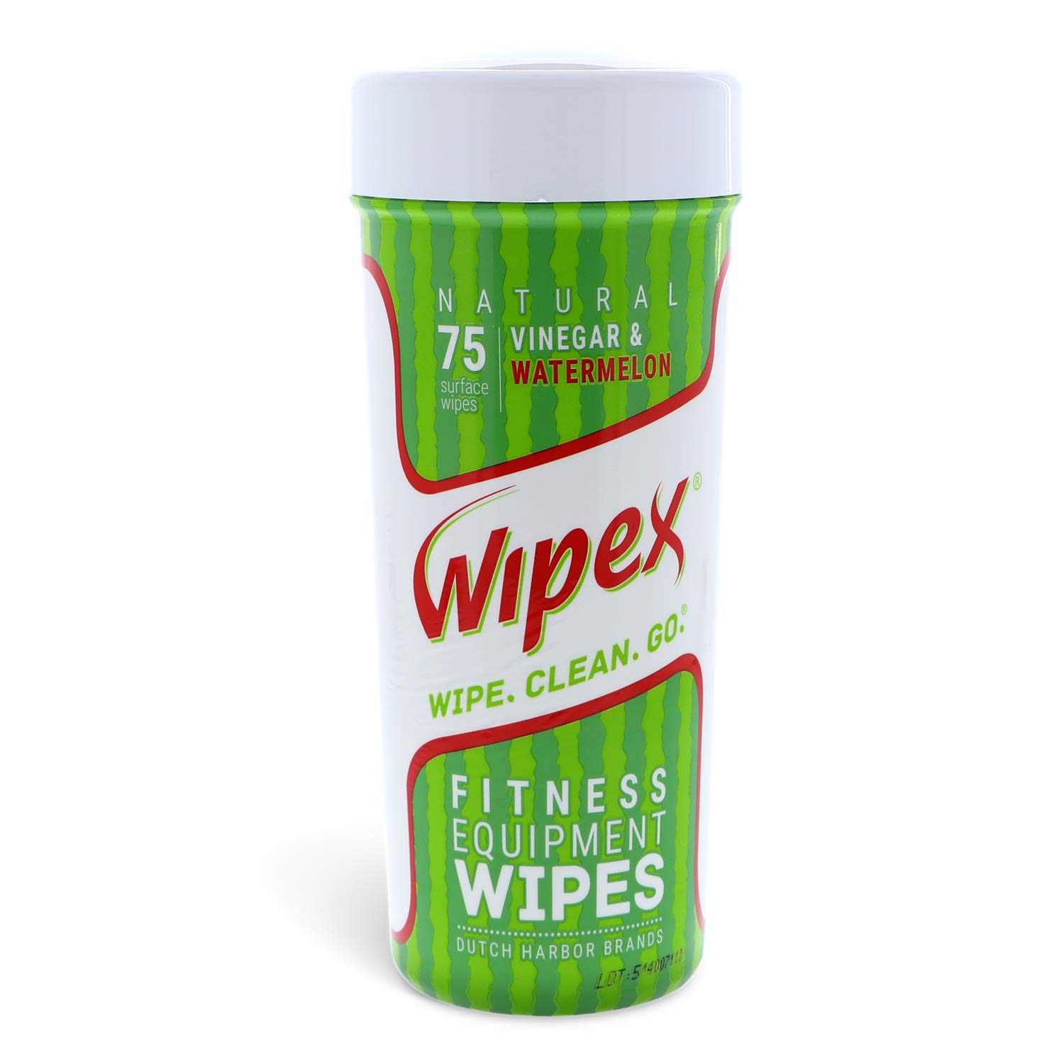 Wipex Natural Gym & Fitness Equipment Wipes for Personal Use, 75 Ct - Great for Yoga, Pilates, Dance Studio, Home Gym, Peloton Bike, Spa, Salon, Watermelon Scent, One Canister
