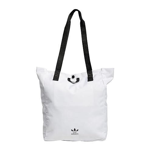adidas Originals Simple Tote Bag, White/Bright Orange/Flash Pink