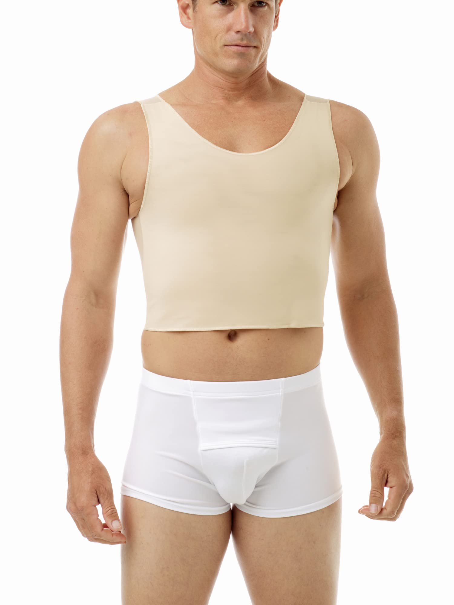 Photo 1 of Underworks Unisex FTM Extreme Tri-Top Chest Binder Top 983 - Nude Large