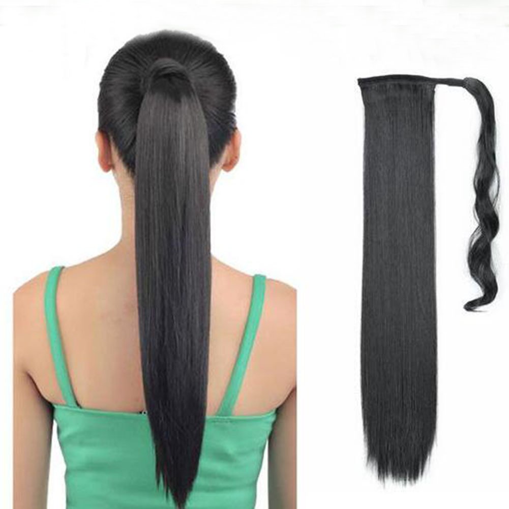 Amazon Com Remeehi Long Straight Ponytail Extension Clip In Hair