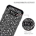 Casetego Compatible with Galaxy S8 Case,Glitter Sparkle Bling Three Layer Heavy Duty Hybrid Sturdy Shockproof Protective Cover Case for Samsung Galaxy S8,Shiny Black