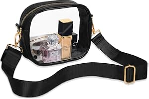 Armiwiin Clear Bag Stadium Approved, Clear Crossbody Bag with Removable and Adjustable Strap for Sports Concert Event