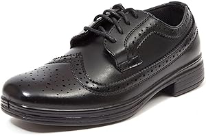 Deer Stags Boys' Ace Formal Dress Shoes Wingtip Brogue Oxford for Church, School Uniform, Graduation/Luggage