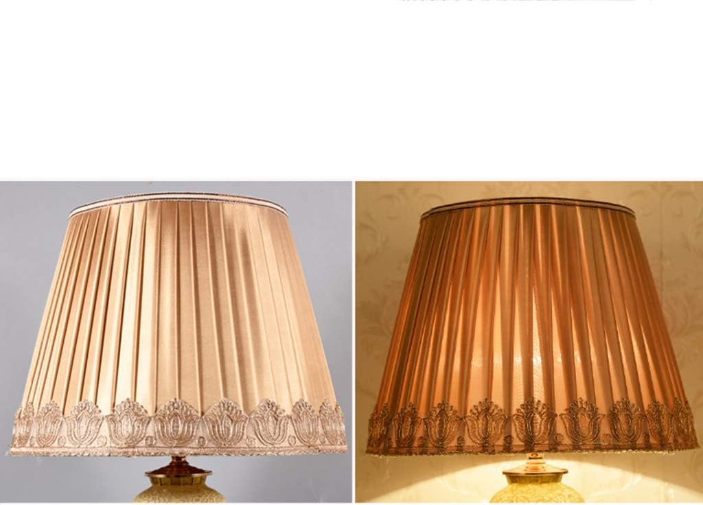 Tambor Pantalla de lámpara retro cónico Tela Pantalla de lámpara para