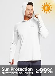 baleaf Men's UV SPF Hoodie Shirt UPF 50+ Sun