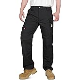 BOCOMAL FR Pants for Men Double Front Flame Resistant Cargo 10 Multi-Pockets Elastic Waist Work Pants