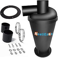 Cyclone Dust Collector Dust Collection Dust Separator Shop Vac Accessories (Black)
