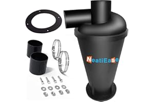 Cyclone Dust Collector Dust Collection Dust Separator Shop Vac Accessories (Black)